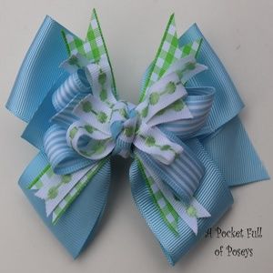 Hair Bow Made to Match Gymboree Dandelion Wishes